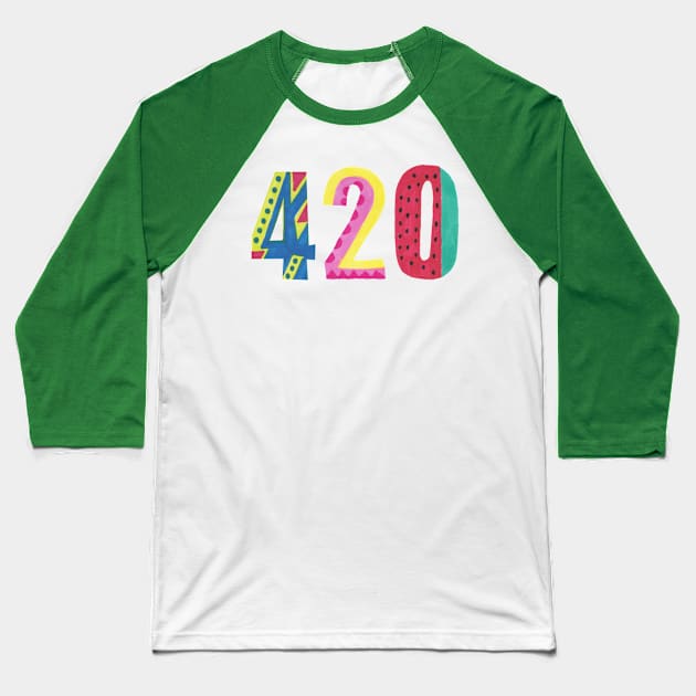 420 Baseball T-Shirt by vasarenar